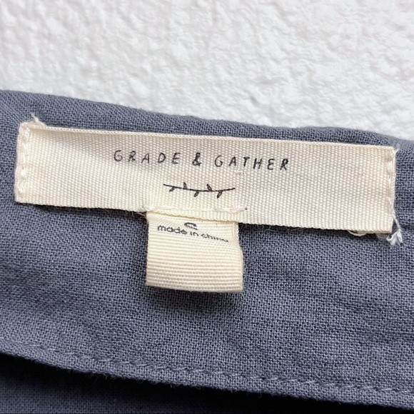 Grade & Gather Boutique Sleeveless Asymmetrical Linen Blend Bow Wrap Top - Picture 7 of 10